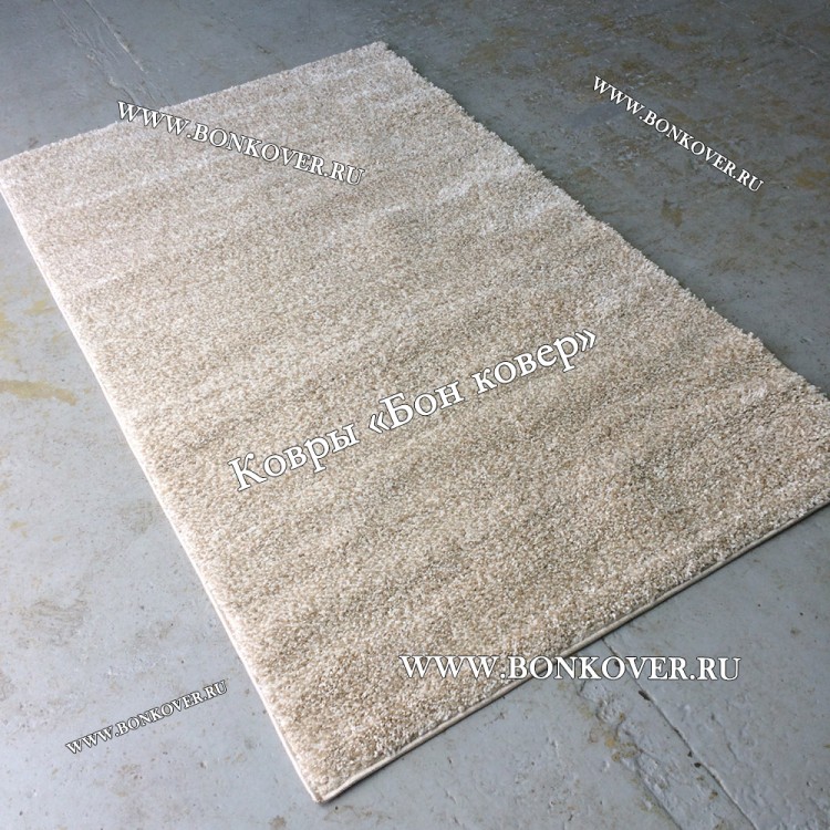 Длинноворсный Ковер Бежевый с Белым