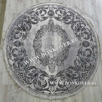 Ковер Турция Для Гостиной Дизайн 94 Серый Круг