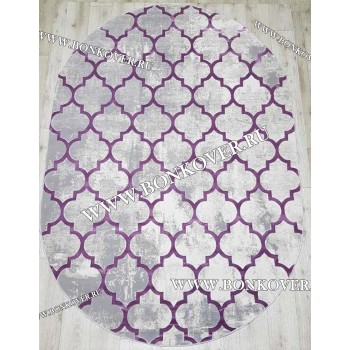 Ковер Турция Современный Дизайн 17 Сиреневый Овал