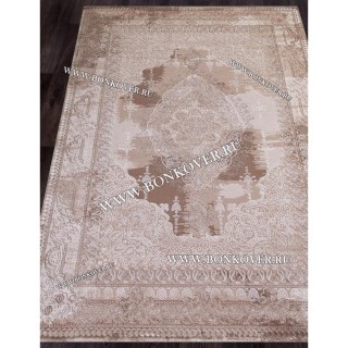 Турецкий Ковер Для Гостиной Дизайн 02 Бежево-Коричневый Прямоугольный