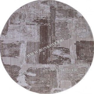 Турецкий Ковер Для Гостиной Дизайн 06 Бежево-Коричневый Круг