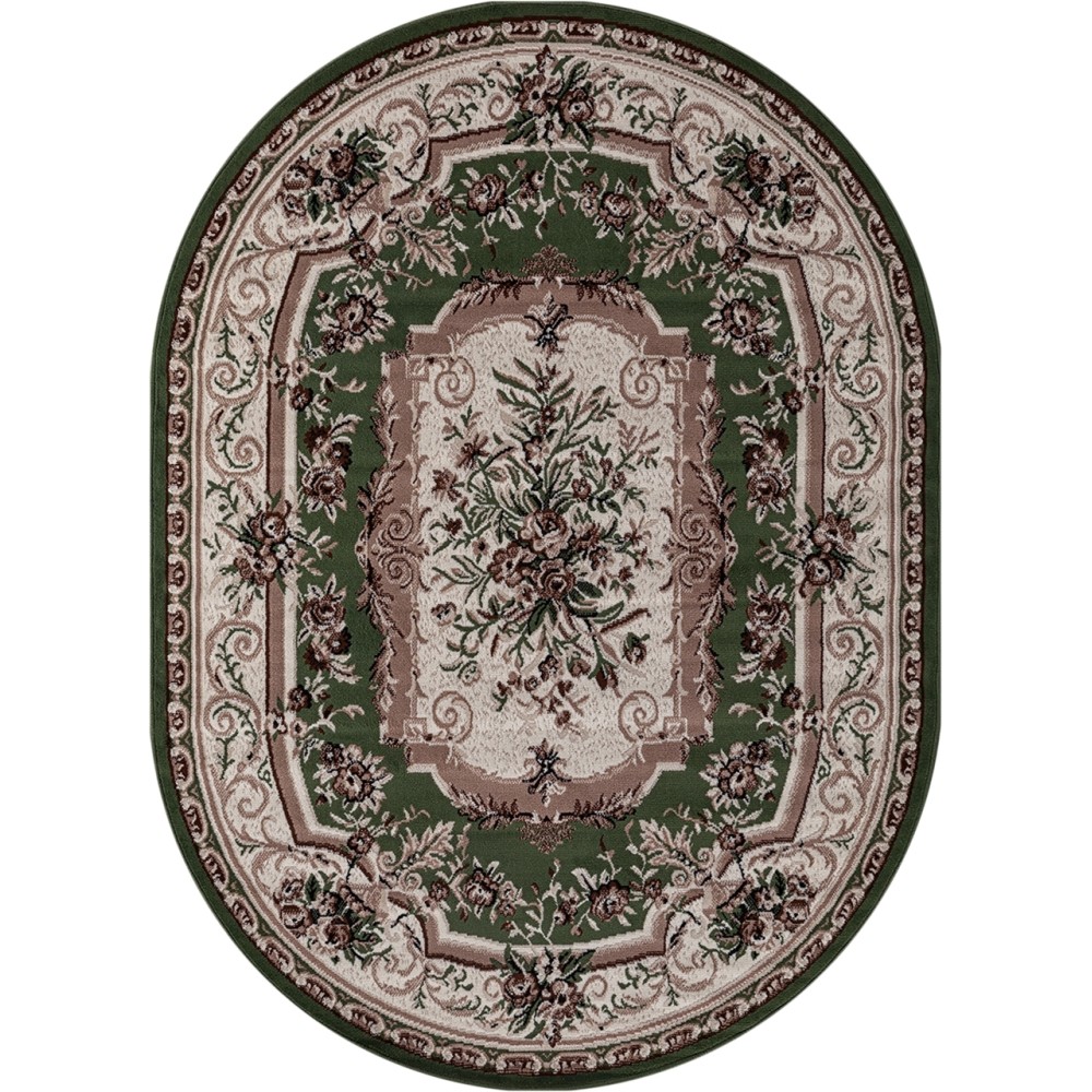 Green oval. Ковёр город прямоугольный